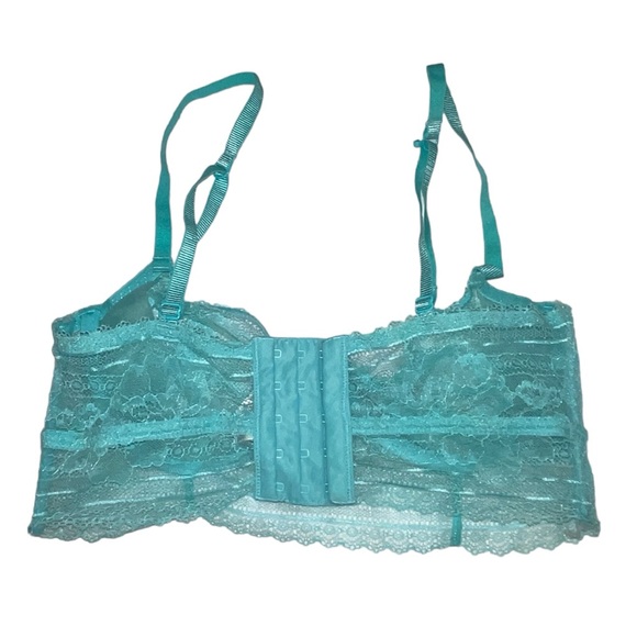 Women’s Free People Intimately Aqua Blue Lace Bralette Size 34C - Picture 2 of 3